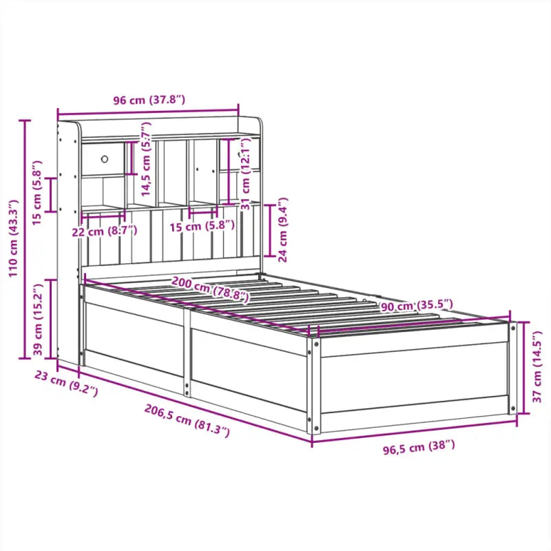 Massief Grenenhouten Bedframe voor Comfort en Natuurlijke Interieurstijl - Bedden & bedframes