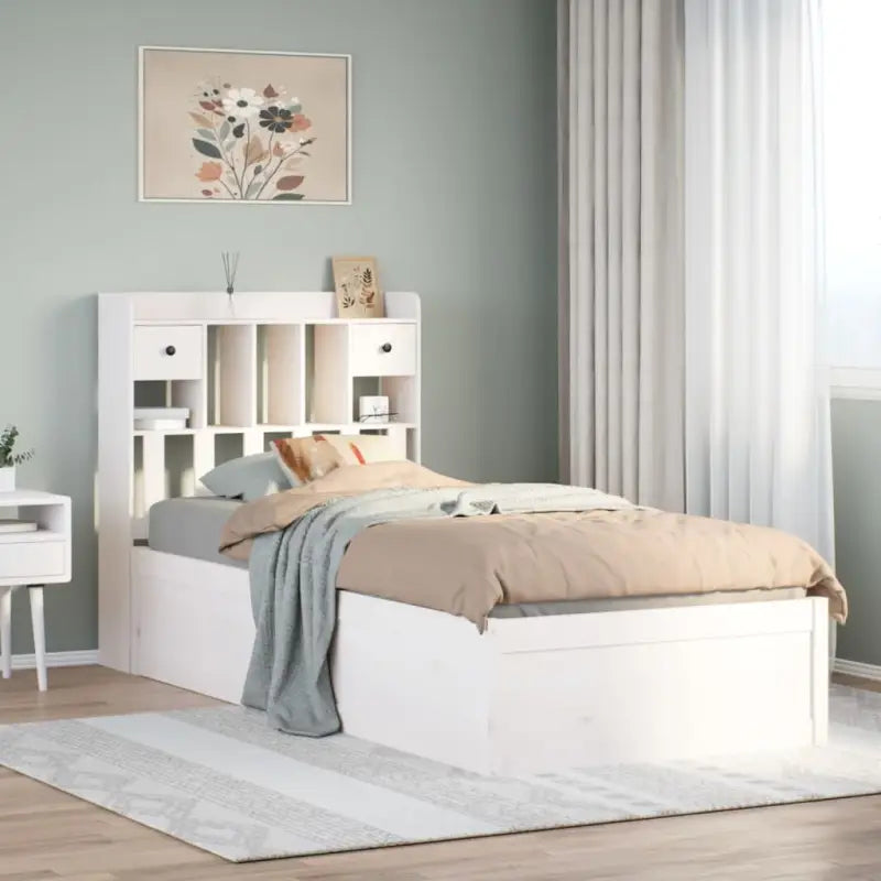 Massief Grenenhouten Bedframe voor Comfort en Natuurlijke Interieurstijl - Wit / 75 x 190 cm - Bedden & bedframes