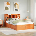 Massief Grenenhouten Bedframe voor Comfort en Natuurlijke Interieurstijl - Wasbruin / 160 x 200 cm - Bedden & bedframes