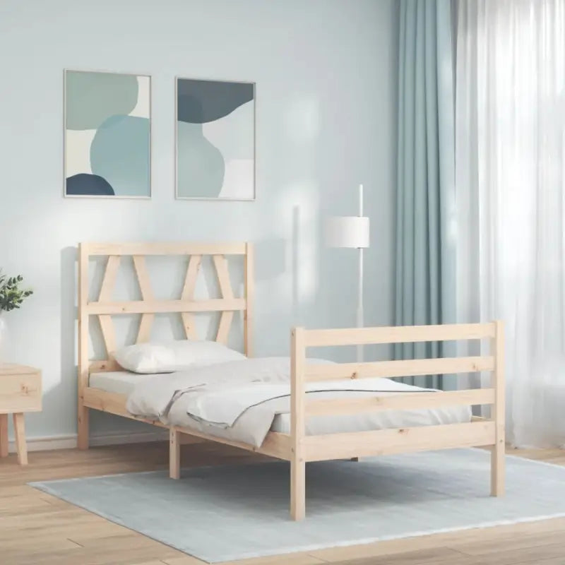 Massief grenenhouten bedframe voor comfortabele nachtrust - Naturel / 75 x 190 cm - Bedden & bedframes