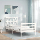 Massief grenenhouten bedframe voor comfortabele nachtrust - Wit / 90 x 200 cm - Bedden & bedframes