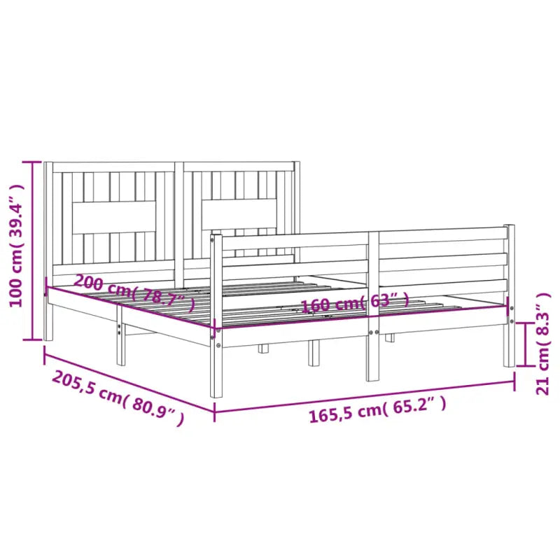 Massief Grenenhouten Bedframe voor Een Comfortabele Nacht Slapen - Bedden & bedframes