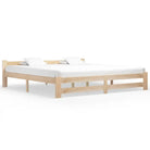 Massief Grenenhouten Bedframe voor een Elegante Slaapkamerstijl - Lichtbruin / 200 x 200 cm - Bedden & bedframes