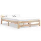 Massief Grenenhouten Bedframe voor een Elegante Slaapkamerstijl - Lichtbruin / 160 x 200 cm - Bedden & bedframes