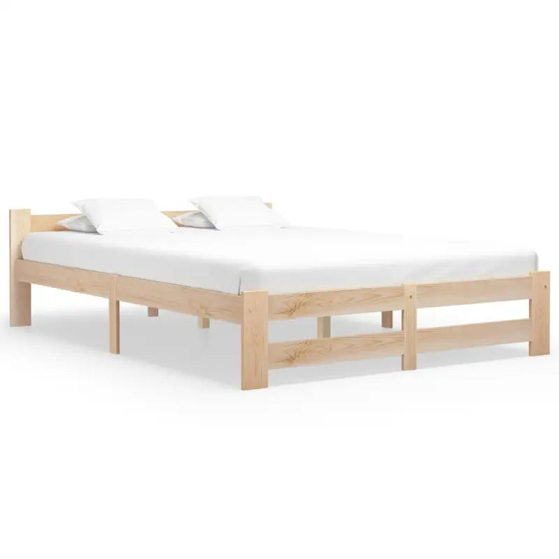 Massief Grenenhouten Bedframe voor een Elegante Slaapkamerstijl - Lichtbruin / 160 x 200 cm - Bedden & bedframes