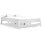 Massief Grenenhouten Bedframe voor een Elegante Slaapkamerstijl - Wit / 140 x 200 cm - Bedden & bedframes