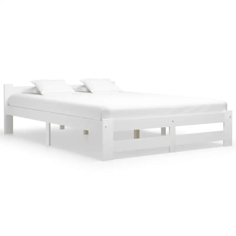 Massief Grenenhouten Bedframe voor een Elegante Slaapkamerstijl - Wit / 140 x 200 cm - Bedden & bedframes