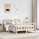 Massief Grenenhouten Bedframe voor een Gezellige en Natuurlijke Slaapruimte - Naturel / 150 x 200 cm - Bedden &
