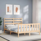 Massief grenenhouten bedframe voor een goede nachtrust en natuurlijke uitstraling - Naturel / 140 x 200 cm - Bedden &