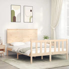 Massief grenenhouten bedframe voor een goede nachtrust en stijlvol interieur - Naturel / 140 x 200 cm - Bedden &