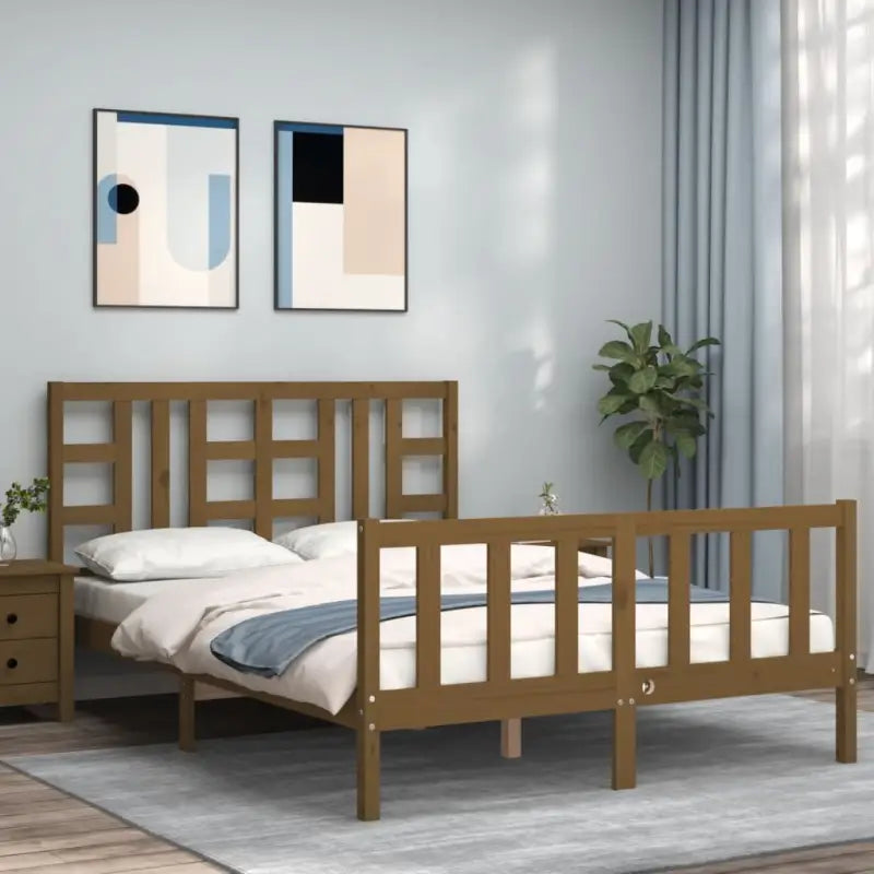 Massief grenenhouten bedframe voor een goede nachtrust - Honingbruin / 150 x 200 cm - Bedden & bedframes