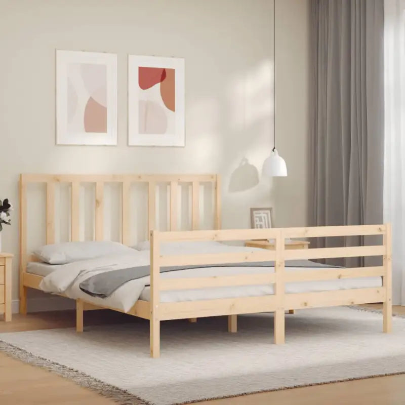 Massief grenenhouten bedframe voor een goede nachtrust - Naturel / 160 x 200 cm - Bedden & bedframes