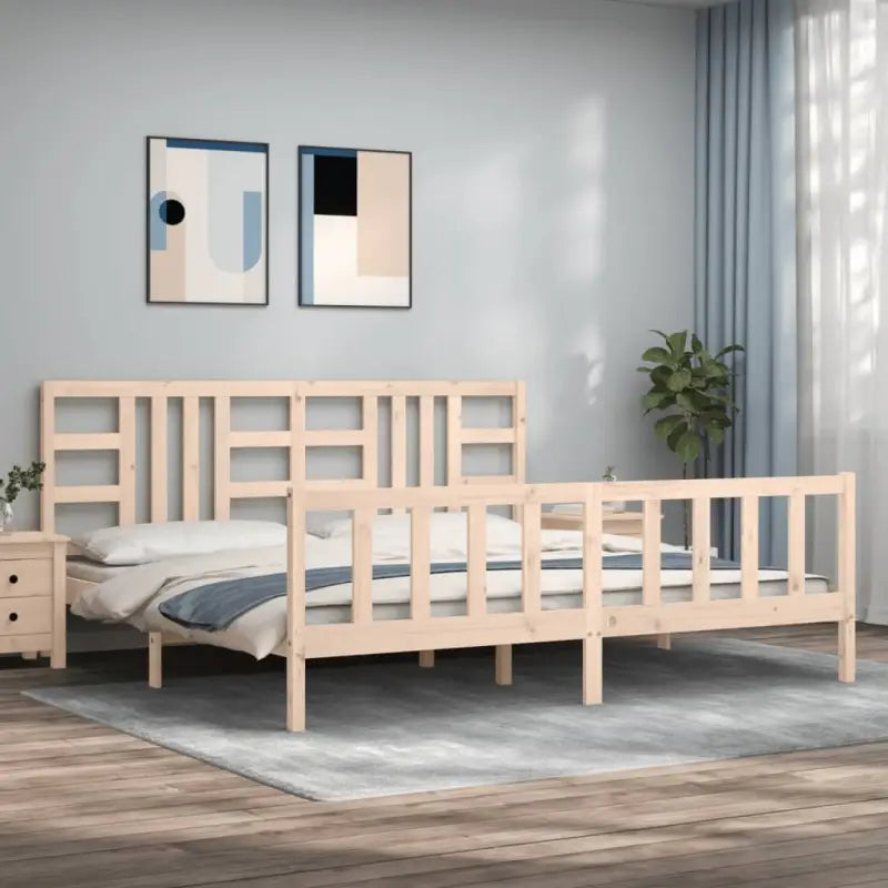 Massief grenenhouten bedframe voor een goede nachtrust - Naturel / 200 x 200 cm - Bedden & bedframes