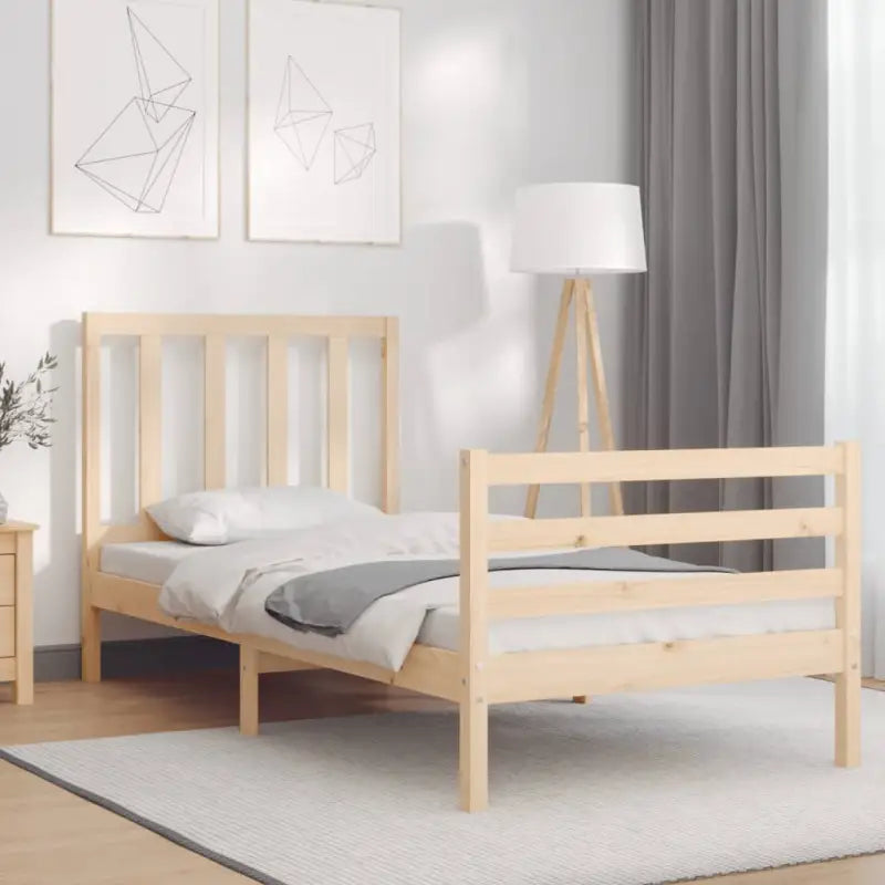 Massief grenenhouten bedframe voor een goede nachtrust - Naturel / 90 x 200 cm - Bedden & bedframes