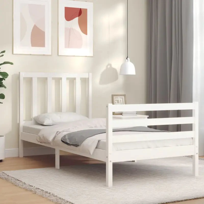 Massief grenenhouten bedframe voor een goede nachtrust - Wit / 100 x 200 cm - Bedden & bedframes