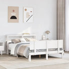 Massief grenenhouten bedframe voor een goede nachtrust - Wit / 140 x 200 cm - Bedden & bedframes