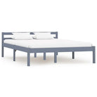Massief grenenhouten bedframe voor een moderne slaapkamer stijl - Grijs / 140 x 200 cm - Bedden & bedframes