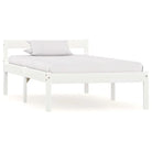 Massief grenenhouten bedframe voor een moderne slaapkamer stijl - Wit / 90 x 200 cm - Bedden & bedframes