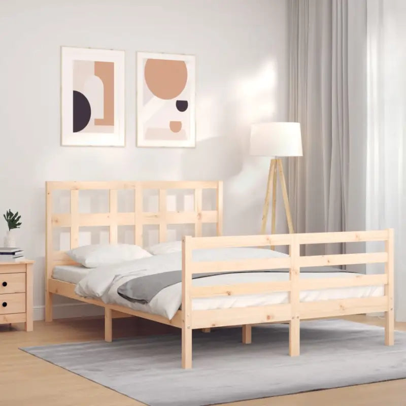Massief grenenhouten bedframe voor een natuurlijke en comfortabele slaap - Naturel / 120 x 200 cm - Bedden & bedframes