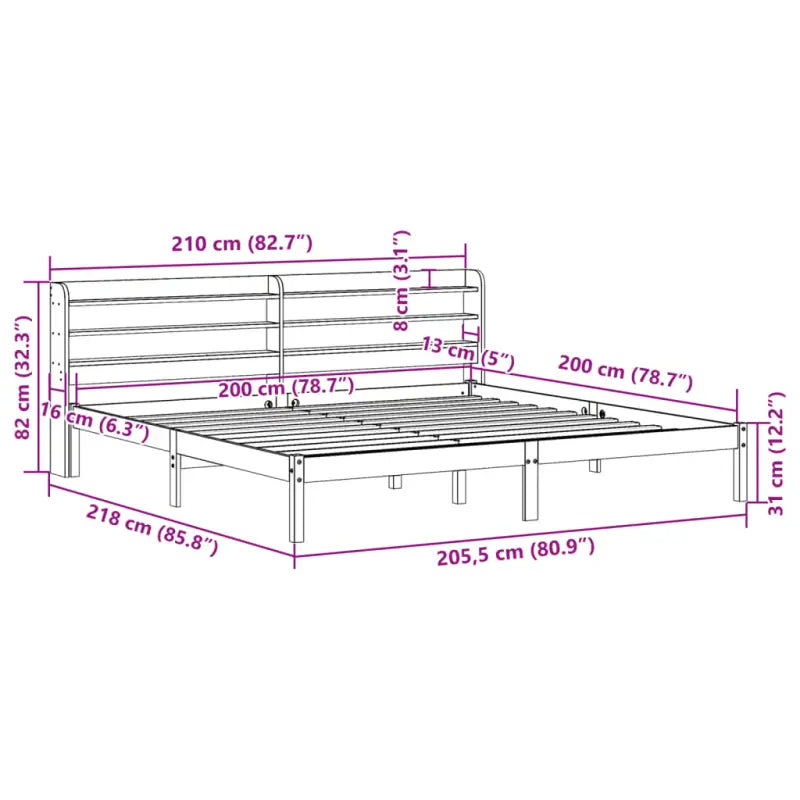 Massief Grenenhouten Bedframe voor een Natuurlijke en Decoratieve Slaapruimte - Bedden & bedframes