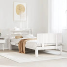 Massief Grenenhouten Bedframe voor een Natuurlijke en Decoratieve Slaapkamer - Wit / 90 x 190 cm - Bedden & bedframes