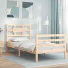 Massief Grenenhouten Bedframe voor Natuur en Comfort in je Interieur - Naturel / 90 x 200 cm - Bedden & bedframes