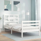 Massief Grenenhouten Bedframe voor Natuur en Comfort in je Interieur - Wit / 100 x 200 cm - Bedden & bedframes