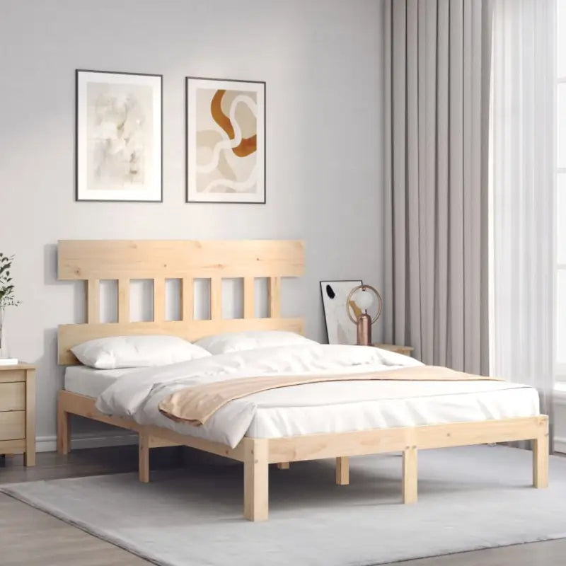 Massief Grenenhouten bedframe voor uitstekende ondersteuning en natuurlijk sfeer - Bedden & bedframes