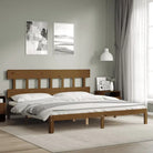 Massief Grenenhouten bedframe voor uitstekende ondersteuning en natuurlijk sfeer - Honingbruin / 200 x 200 cm