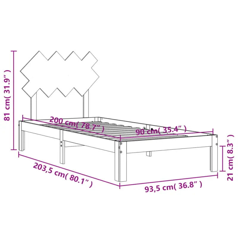 Massief Grenenhouten Bedframe voor Uitstekende Ondersteuning en Natuurlijke Looks - Bedden & bedframes