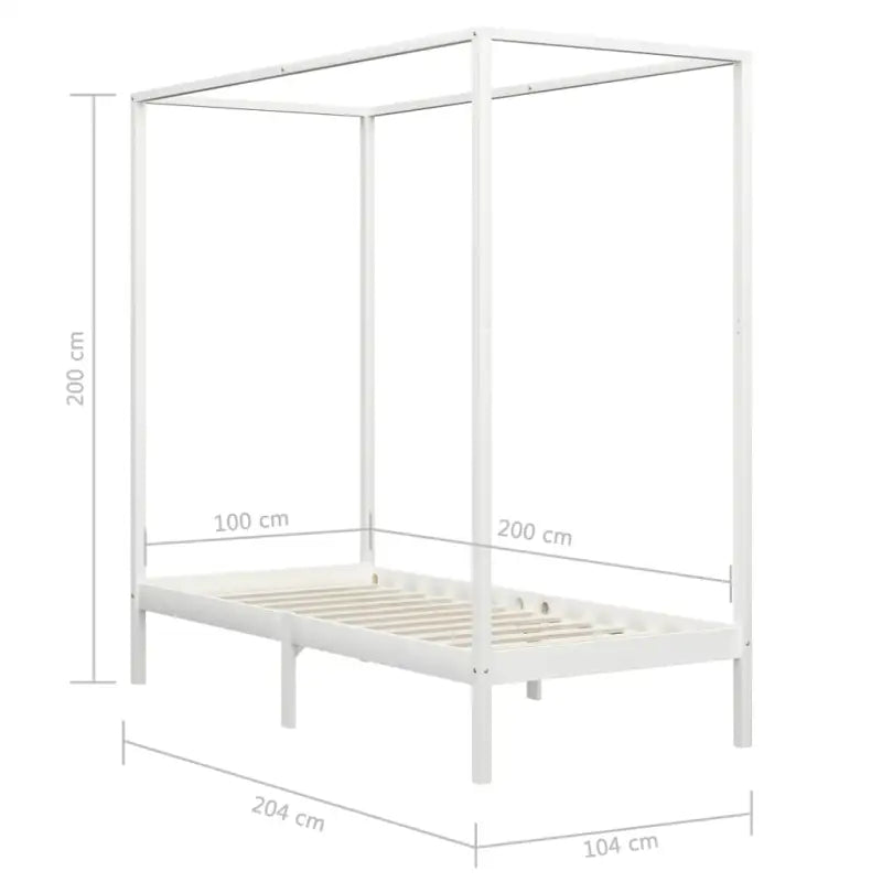 Massief Grenenhouten Hemelbedframe Voor Een Elegante Slaapkamer - Bedden & bedframes