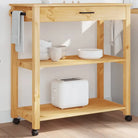 Massief grenenhouten keukentrolley met vintage uitstraling - Bruin / 84 x 40 x 90 cm - Keukentrolleys