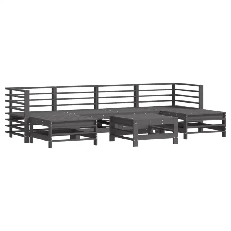 Massief Grenenhouten Loungeset voor in de Tuin met Zachte Kussens - Tuinsets