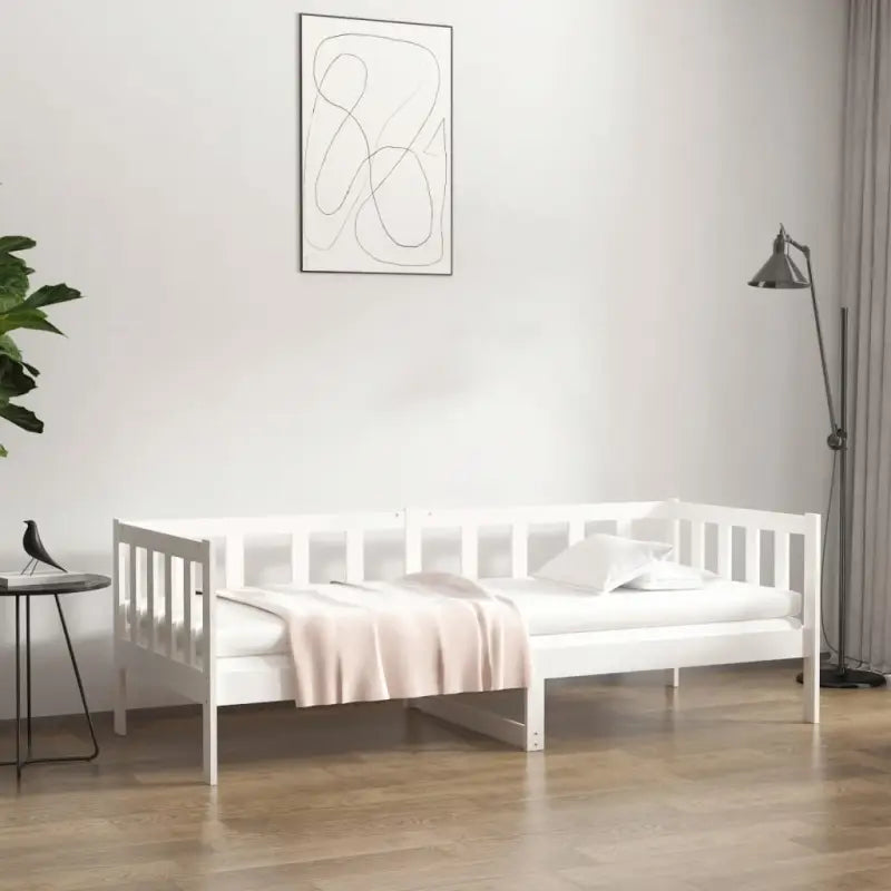 Massief grenenhouten multifunctionele slaapbank voor woonkamer en gastenvertrek - Wit / 80 x 200 cm - Bedden & bedframes