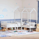 Massief Grenenhouten Slaapbank en Bank voor Slaapkamer en Woonkamer - Wit / 90 x 190 cm - Bedden & bedframes