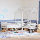 Massief Grenenhouten Slaapbank en Bank voor Slaapkamer en Woonkamer - Wit / 80 x 200 cm - Bedden & bedframes
