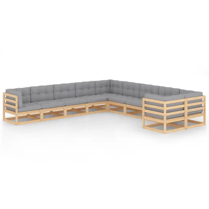 Massief grenenhouten tuinset voor ontspanning en gezellige momenten - Naturel / Ja - Tuinsets