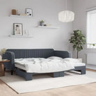 Massief hout 2-in-1 dagbed met modern ontwerp voor woon- of slaapkamer - Donkergrijs / 100 x 200 cm