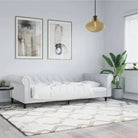 Massief hout 2-in-1 dagbed met modern ontwerp voor woonkamer of slaapkamer - Wit / 100 x 200 cm / zonder matras