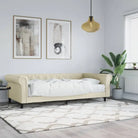 Massief hout 2-in-1 dagbed met modern ontwerp voor woonkamer of slaapkamer - Crème / 90 x 200 cm / met matras - Bedden