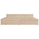 Massief hout bedframe van massief grenenhout met levering bevat - Bedden & bedframes
