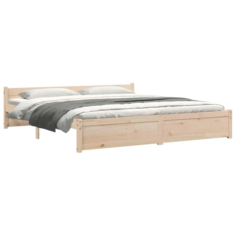 Massief hout bedframe van massief grenenhout met levering bevat - Bedden & bedframes