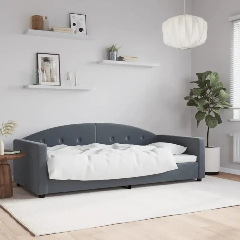 Massief hout dagbed met modern ontwerp voor woonkamer en slaapkamer - Donkergrijs / 90 x 200 cm / zonder matras