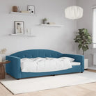 Massief hout dagbed met modern ontwerp voor woonkamer en slaapkamer - Blauw / 100 x 200 cm / zonder matras - Bedden &