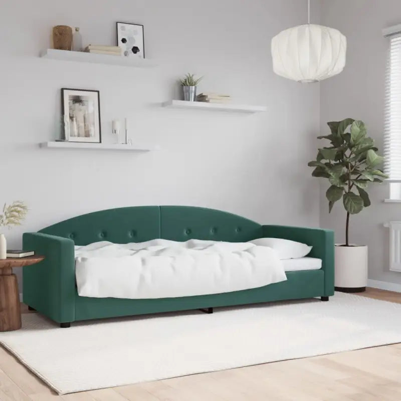 Massief hout dagbed met modern ontwerp voor woonkamer en slaapkamer - Donkergroen / 80 x 200 cm / zonder matras