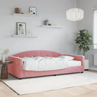 Massief hout dagbed met modern ontwerp voor woonkamer en slaapkamer - Roze / 100 x 200 cm / met matras - Bedden &