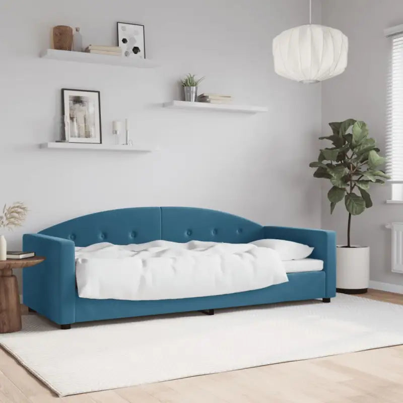 Massief hout dagbed met modern ontwerp voor woonkamer en slaapkamer - Blauw / 80 x 200 cm / zonder matras - Bedden &