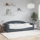 Massief hout dagbed met modern ontwerp voor woonkamer en slaapkamer - Donkergrijs / 90 x 190 cm / met matras - Bedden &