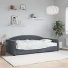 Massief hout dagbed met modern ontwerp voor woonkamer en slaapkamer - Donkergrijs / 100 x 200 cm / met matras - Bedden