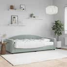 Massief hout dagbed met modern ontwerp voor woonkamer en slaapkamer - Lichtgrijs / 80 x 200 cm / met matras - Bedden &